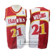 Camiseta Atlanta Hawks Dominique Wilkins Retro Rojo Blanco