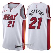 Camiseta Autentico Heat Whiteside 2017-18 Blanco