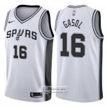 Camiseta Autentico Spurs Gasol 2017-18 Blanco