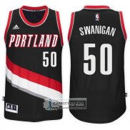 Camiseta Blazers Caleb Swanigan Road 2017-18 Negro