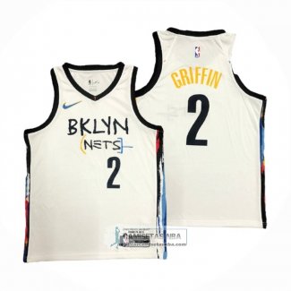 Camiseta Brooklyn Nets Blake Griffin NO 2 Ciudad 2020-21 Blanco