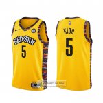 Camiseta Brooklyn Nets Jason Kidd Ciudad 2020-21 Amarillo