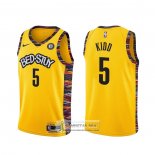 Camiseta Brooklyn Nets Jason Kidd Ciudad 2020-21 Amarillo