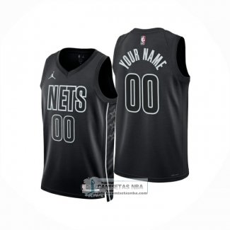 Camiseta Brooklyn Nets Personalizada Statement 2024-25 Negro