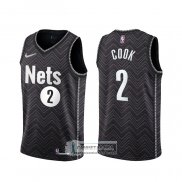 Camiseta Brooklyn Nets Tyler Cook Earned 2020-21 Negro