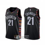 Camiseta Brooklyn Nets Wilson Chandler Ciudad Negro