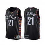 Camiseta Brooklyn Nets Wilson Chandler Ciudad Negro
