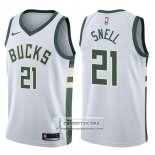 Camiseta Bucks Tony Snell Swingman Association 2017-18 Blanco