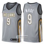 Camiseta Cavaliers Dwyane Wade Ciudad Gris