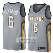 Camiseta Cavaliers Jordan Clarkson Ciudad 2018 Gris