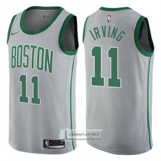 Camiseta Celtics Kyrie Irving Ciudad Gris