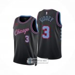 Camiseta Chicago Bulls Josh Giddey NO 3 Ciudad 2025-26 Negro