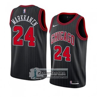 Camiseta Chicago Bulls Lauri Markkanen Statement 2019-20 Negro