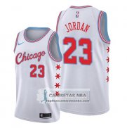 Camiseta Chicago Bulls Michael Jordan Ciudad Edition 2017 18 Blanco