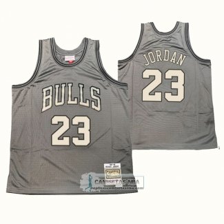 Camiseta Chicago Bulls Michael Jordan NO 23 Mitchell & Ness 1997-98 Gris