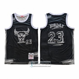 Camiseta Chicago Bulls Michael Jordan NO 23 Mitchell & Ness 1997-98 Negro1