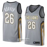 Camiseta Cleveland Cavaliers Kyle Korver Ciudad 2018 Gris