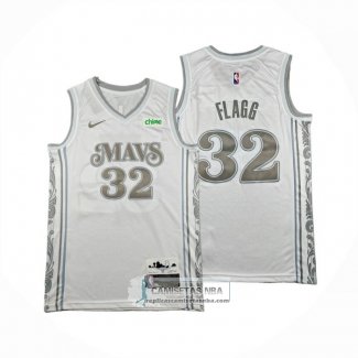 Camiseta Dallas Mavericks Cooper Flagg NO 32 City 2024-25 Blanco