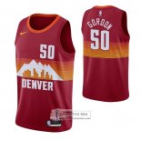 Camiseta Denver Nuggets Aaron Gordon NO 50 Ciudad 2020-21 Rojo