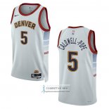 Camiseta Denver Nuggets Kentavious Caldwell-Pope NO 5 Ciudad 2022-23 Blanco