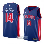 Camiseta Detroit Pistons Jameer Nelson Icon 2018 Azul