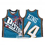 Camiseta Detroit Pistons Louis King Mitchell & Ness Big Face Azul