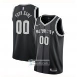 Camiseta Detroit Pistons Personalizada Ciudad 2018-19 Negro