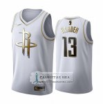 Camiseta Golden Edition Houston Rockets James Harden 2019-20 Blanco
