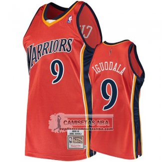 Camiseta Golden State Warriors Andre Iguodala 2009-10 Hardwood Classics Naranja
