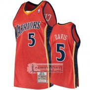 Camiseta Golden State Warriors Baron Davis 2009-10 Hardwood Classics Naranja