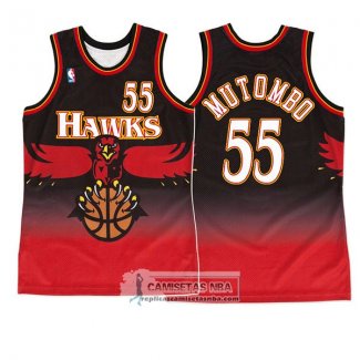 Camiseta Hawks Dikembe Mutombo Hardwood Classic 2017-18 Negro