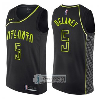 Camiseta Hawks Malcolm Delaney Ciudad 2017-18 Negro