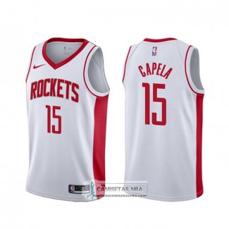 Camiseta Houston Rockets Clint Capela Association Blanco