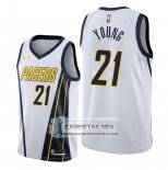 Camiseta Indiana Pacers Indiana Pacers Thaddeus Young Earned Edition Blanco
