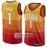 Camiseta Jazz Derrick Rose Ciudad 2018 Amarillo