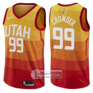 Camiseta Jazz Jae Crowder Ciudad 2017-18 Oro