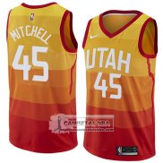 Camiseta Jazz Mitchell Ciudad 2017-18 Naranja