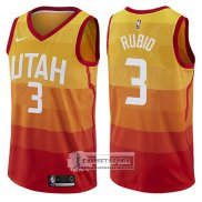 Camiseta Jazz Ricky Rubio Ciudad 2017-18 Oro