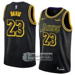 Camiseta Los Angeles Lakers Anthony Davis Ciudad 2019-20 Negro