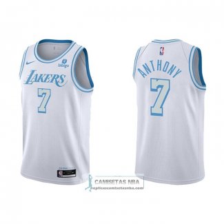 Camiseta Los Angeles Lakers Carmelo Anthony NO 7 Ciudad 2021-22 Blanco