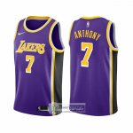 Camiseta Los Angeles Lakers Carmelo Anthony NO 7 Statement 2021 Violeta