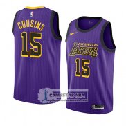Camiseta Los Angeles Lakers Demarcus Cousins Ciudad 2019-20 Violeta