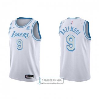 Camiseta Los Angeles Lakers Kent Bazemore NO 9 Ciudad 2021-22 Blanco