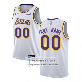 Camiseta Los Angeles Lakers Personalizada Association 2018-19 Blanco