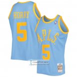 Camiseta Los Angeles Lakers Robert Horry NO 5 Mitchell & Ness 2001-02 Azul