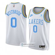 Camiseta Los Angeles Lakers Russell Westbrook NO 0 Classic 2022-23 Blanco