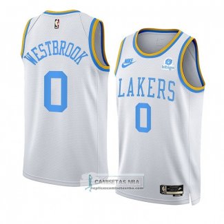 Camiseta Los Angeles Lakers Russell Westbrook NO 0 Classic 2022-23 Blanco