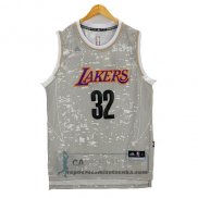 Camiseta Luces de la Ciudad Lakers Johnson Gris