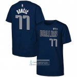 Camiseta Manga Corta Dallas Mavericks Luka Doncic 2024 NBA Finals Azul