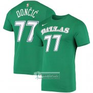 Camiseta Manga Corta Dallas Mavericks Luka Doncic Hardwood Classics Verde